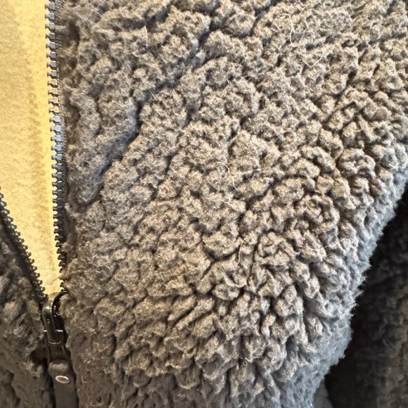 Prana Reversible Black Sherpa Style Bomber Jacket - Picture 6 of 9